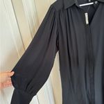 Madewell NWT  black Relaxed Button front long sleeve mini dress size small Photo 5