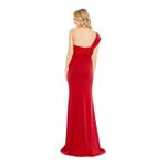 Mac Duggal One Shoulder Trumpet Formal Evening Maxi Dress Gown Red Photo 1