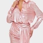 Pretty Little Thing Metallic Wrap Mini Skirt Photo 1