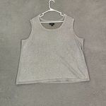 Avenue Top Women 22/24Silver Glitter Casual ‎ Tank Top Silver Size undefined Photo 0