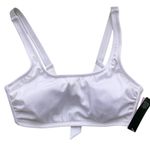 Wild Fable NWT ~  White Ribbed Bralette Bikini Swimsuit Top ~ Size D/DD 8-10 Photo 3