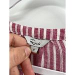 Rails Jasmine Lucia Stripe Smocked Waist Long Sleeve Linen Blend Mini Dress S Photo 5