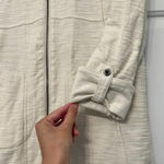 Anthropologie Saturday Sunday Quinn Jacket Terry Zip Sweater White Size Medium Photo 7