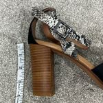 Halogen Size 9 Black Snakeskin Haley Crisscross Leather Strap Block Heel Sandal Photo 10