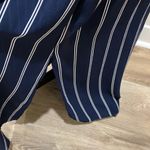 Scobe  blue white striped front wrapped dress side split 5G Photo 4