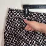 Ann Taylor Factory Signature jacquard 60s mod floral print crop pants size 8 Black Photo 8