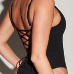 TA3 Swim Hi Cut Plungey Black One Piece Swimsuit Size XL Photo 1