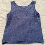 Vintage textured periwinkle lavender blue silk tank top Size small Photo 3