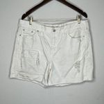 Madewell ‎ Destroyed Denim Shorts White Photo 5