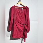 Princess Polly  The Villa Mini Dress In Burgundy Size 6 Photo 1