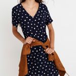 Madewell Blue Button Back Daisy Floral Shift Dress Photo 0