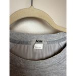 Acne Studios  Grey Hobie Crop Sweatshirt with Silk Back Sz. S Photo 3