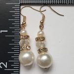 Gold Chain Bubble Pearl Necklace and Earrings Set Photo 5