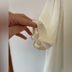 Marled ivory PUFFY SLEEVE BLOUSE size small NEW WITH TAGS White Photo 1