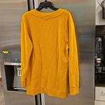 Michael Stars 💕💕 V-Neck Side Slit Ruffle Sweatshirt ~ Saffron Yellow Small Photo 1