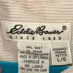 Eddie Bauer Petite Vintage Cream Corduroy Quarter Zip Top Photo 4