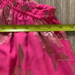 Lilly Pulitzer NWT  Saraleigh One Shoulder Top Pink Gold Floral Metallic Medium Photo 9