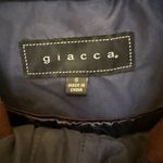 Giacca Navy Blue Hooded Anorak Jacket Quilted Lining Women's Size Small Photo 1