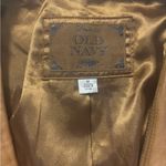 Old Navy Carmel Colored Leather Jacket Classic BlazerStyle Soft buttery leather Photo 3
