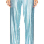 L’IDÉE NWT Le Salon Pant Summer Blue Pleated Satin Pants Size 8 Photo 0