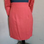 Karen Scott Salmon Pink Skirt Blazer Suit Photo 5