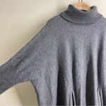 Garnet Hill Oversized Turtleneck Sweater Poncho Style Wool/Cashmere Size M Photo 6