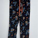 Disney  Stitch Pajama Pants Womens Medium Lounge Jogger PJ Black Halloween Photo 7