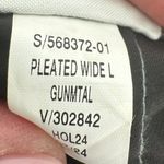 Banana Republic Womens Relaxed Lame Trouser Pants Gunmetal Silver Size 14 Hoiday Photo 11