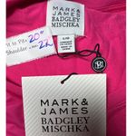 Mark James Badgley Mischka Pink Ruffle One Shoulder Tee Shirt Top L G Size L Photo 2