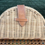 J.Crew Fan Natural Rattan Wicker Clutch Bag ASO Meghan Markle & Pippa Middleton Photo 0