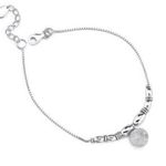Peora Womens Bracelet Sterling Silver Diamond Dust Finish Photo 0