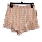 BB Dakota Pink Plaid Ruffle Hem Shorts Size 6 New Photo 0