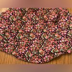 ZARA Floral Print Rayon Strapless Corset Crop Top Red Pink Green Black Size XS Photo 7