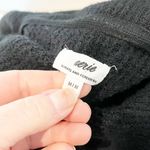 Aerie CozyUp Oversized Long Sleeve Waffle Henley Button Polo Sweater Black M Photo 1