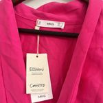 Mango  hot pink Wrap Neckline Dress Sz 8 Photo 2