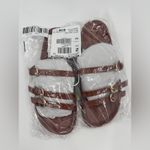 J.Crew  Three-strap slide sandals in Brown Croc Photo 2