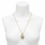 Elegant Gold plated over solid silver Necklace with 1.0ct Moissanite pendant Photo 1