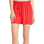 BCBGeneration Bright Coral Elastic Waistband High Waist Shorts Size Medium Pink Photo 14