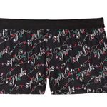 PINK - Victoria's Secret Victoria’s Secret PINK Flannel Pajama Shorts / Black Holiday Lights Size XL Photo 1