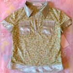 Jane and Delancey Jane Sun Peak designer S collar lemon blouse silky trim & pockets (NEW)*RARE* Photo 7