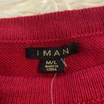 IMAN SWEATER/PONCHO SIZE M/L brand new color red LENGHT 30” see all photos Size M Photo 8