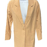 Yijia Fashion Women Beige Single Button Long Sleeve Blazer Jacket Medium Tan Photo 0