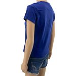 Delicates (L) Blue Who's Your Teddy? Embroidered Teddy Bear Tee Top Shirt V-Neck Photo 5