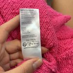 Pilcro  Bright Pink V-neck Pull Over Cotton Blend Sweater Oversized‎ Size Small Photo 2