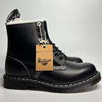 Dr. Martens  1460 Contrast Stitch Leather Lace Up Boots in Black Smooth Leather Photo 0