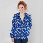 Lucky Brand Umi Floral Peasant Top Plus Size 3X Photo 5