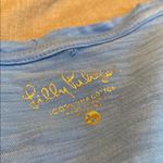 Lilly Pulitzer 👚 Blue Asymmetrical Short Sleeve T-Shirt Photo 1