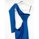 Katie May  Blue Cut Out Strapless One Sleeve Side Slit Maxi Dress Gown Size M Photo 3