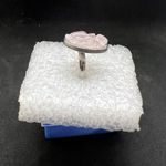 Handmade Rose quartz stainless steel ring - size 7.5 Photo 1