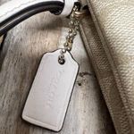 Coach F58032 Signature Double Corner Zip Wristlet Beige Tan Canvas Logo Purse Photo 4